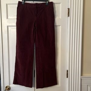 GAP Women's Wide Leg Pants in Burgundy
